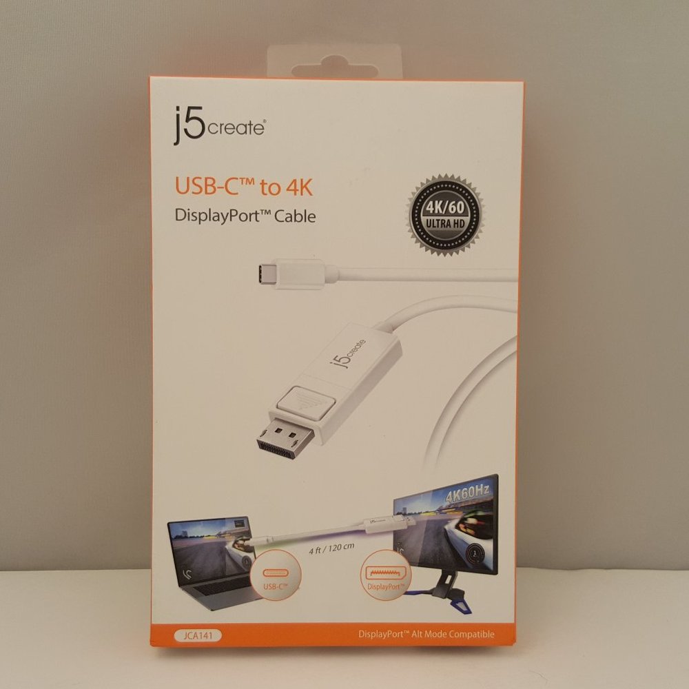 j5create JCA141 USB Type-C to 4K DisplayPort Male Cable 🆕